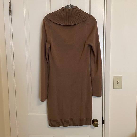 BCBGMAXAZRIA Cowl Neck Off-the-Shoulder Knit Minidress | Women's Size M - Picture 6 of 12